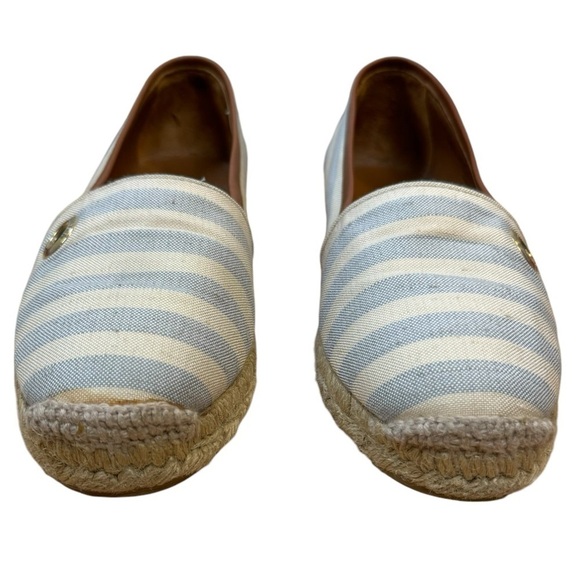 Hunter Adler Blue and White Striped Slip On Espadrilles Flats Womens Size 7 - Picture 8 of 10